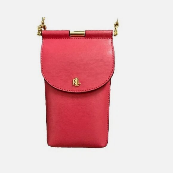 Ralph Lauren Cow Leather Handbag red Crossbody